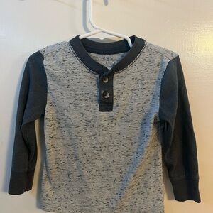 Cherokee Gray and Black Kids (18M) Long Sleeve Shirt 🖤